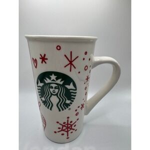 Starbucks Holiday Snowflake Mug 18 oz‎ Large Ceramic Christmas Coffee Cup#220